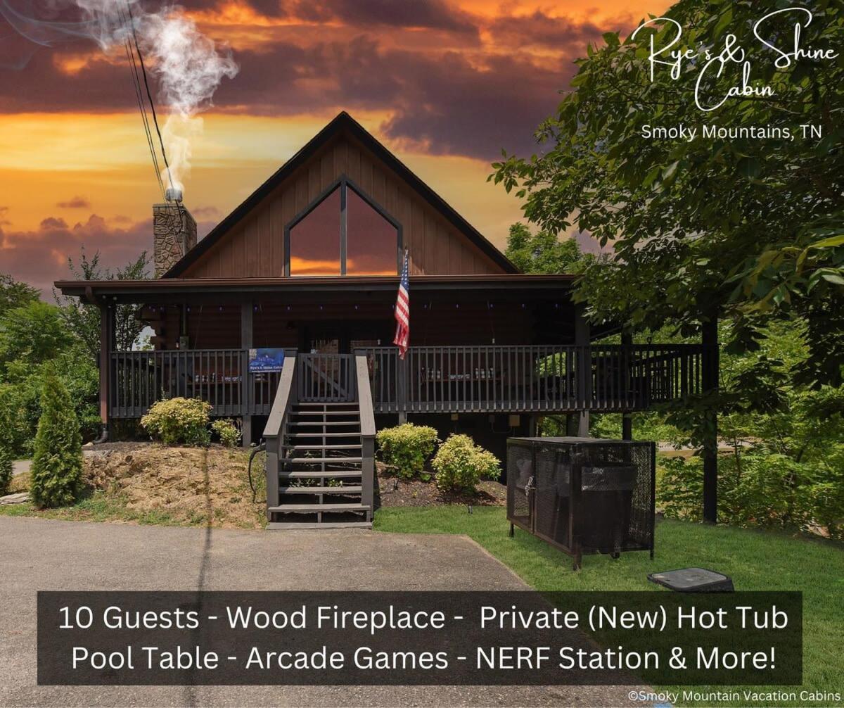 Ryes And Shine Bootlegger'S Cabin! Hot Tub* Pool* Arcade* Billiards *Ev * Pet Friendly Sevierville Kültér fotó